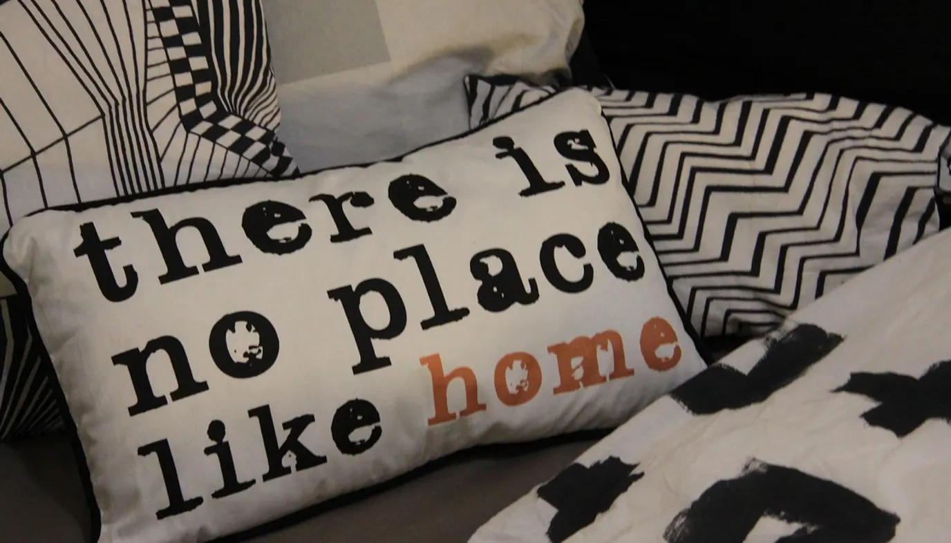 Pillow, case and bed